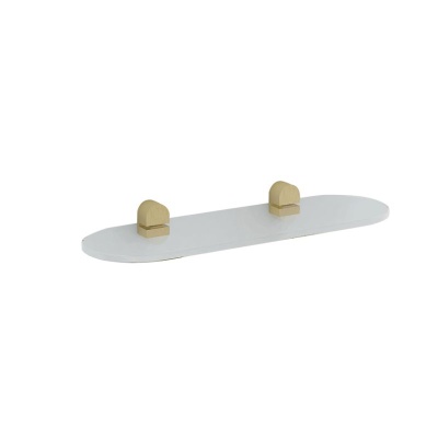 Duro Glass Shelf - Brushed Brass